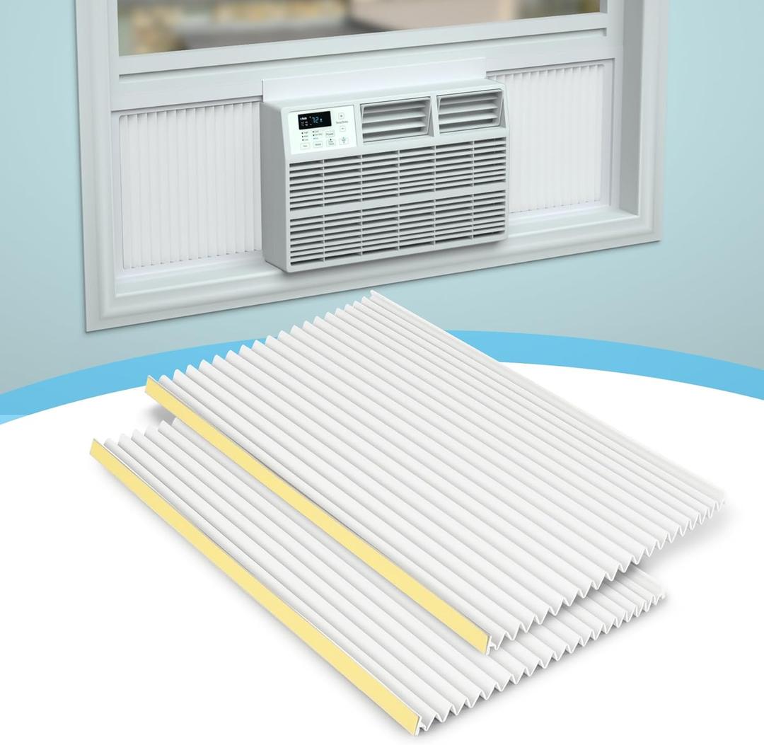 Air Jade Window Air Conditioner Side Panels, Extendable Up to 17" H x 15" W, Extra Wide AC Side Panels for 5,000 to 14,000 Btu Window AC Units, Pack of 2