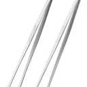 ChefBee Kitchen Cooking Tongs Tweezers - 2PCS 12" Stainless Steel Kitchen Utensils, Metal Fine Tweezers Tongs with Precision Serrated Tips for Chef, Serving Food, Grill, Culinary, Pasta, Salad, BBQ