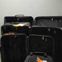 Rockland Journey Softside Upright Luggage Set,Expandable, Lightweight, Black, 4-Piece (14/19/24/28)
