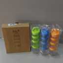 Portable Stackable Food Storage Containers for Snacks Formula Powder and Drinks Twist Lock System Airtight Leak-proof BPA and Phthalate Free Blue Green and Orange