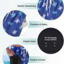 UNICOMIDEA Men Swim Trunks with Compression Liner 9 Inch Long Board Shorts (X-Large, A2 Blue White)