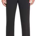 Van Heusen Men's Flex Flat Front Straight Fit Pant (32W x 30L, Black)