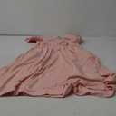 Arshiner Girl's Casual Dress Summer Scoop Neck Short Sleeve Flowy Print and Plain Sundress for Kids 4-14Y (11-12 Years, 0-pink)