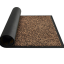 MATALL Microfiber Inside Doormat - 29.5”x17” Home Welcome Mat Easy Clean Washable Entryway Rug Floor Mat for House (Black&Brown)