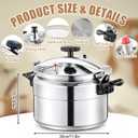 16qt Pressure Cooker for Canning Pressure Canner Supplies Kit, 6 Canning Supplies Stainless Steel Steam Rack Gauge, Silver