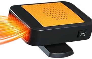 Portable Car Heater & Defroster,12V Car Heaters for Vehicle – 2in1 Heating & Cooling Fan,with 360° Rotatable Base Plug In Windshield Defogger for Car,Truck,SUV,RV