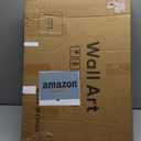 Framed Colorful Abstract Wall Art for Living Room, 3 Piece Mid-century Modern Canvas Prints Paintings Artwork for Walls, Bright Yellow Block Lines Pictures for Hallway Dining Bedroom Wall Decor -16x24