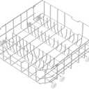 Upgraded 304 Stainless Steel WD28X10384 Dishwasher Lower Rack Replacement for GE Dishwasher Bottom Rack GLD4500V00CC, GLC4400R40BB, GLD5660V00SS with WD35X21038 Wheels
