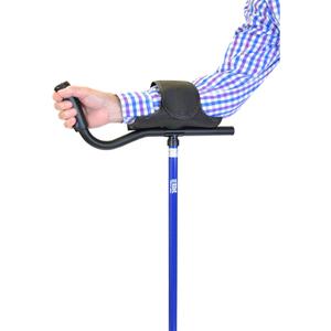 Walk Easy Adult Platform Crutch with Adjustable Sleeve, Blue, REF: 410B