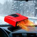 Car Heater,Portable Car Heater,12V Portable Windshield Defogger and Defroster2 in 1 Modes Fast Heating &Cooling Fanswith Cigarette Lighter Plug 360 Degree Rotary Base(Red)