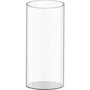 6" Wide Mouth Vase, 12" Tall Clear Acrylic Cylinder Vase, 6" x 12" Opening Round Vase, Decorative Centerpieces Flower Vases Hurricane Candle Holder for Wedding, Home