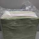 Fabric Storage Cubes 13 x 13, Collapsible Storage Bins for Shelf Baskets, Cube Storage Organizer White Green Bins with Cotton Handles, Foldable Storage Bin box, Cube Storage Bin 6 Pack