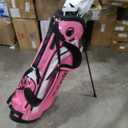 Golf Clubs for Women Right Handed Complete 14-Piece Set with Driver Fairway Hybrid Irons Putter Stand Bag & 3 Headcovers - Beginner Womens Golf Set Pink