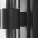 19" Modern Wall Sconce,2-Light Bathroom Vanity Light,Glass Tube Indoor Wall Sconce,Black Wall Light Wall Lamp for Bedroom, Mirror,Washroom, Hallway Hardwired Sconces Wall Lighting,E26 Base