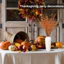 5 Pcs. Long Fake Fall Flowers Burnt Orange Jasmine Fall Floral Stems for Wedding Thanksgiving Bouquets Dried Autumn Orange Fake Flowers for Vases Home Parties Thanksgiving Decor