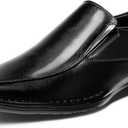 Bruno Marc Men's Classic Square-Toe Slip-on Loafers (13, Black)