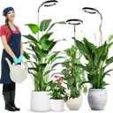 Wolezek Grow Lights for Indoor Plants Full Spectrum, 80 LEDs 3 Colors, 65in Large Plant Lights for Indoor Growing with 360Gooseneck, 6/12/16H Timer, 5 Brightness, Height Adjustable, Black 3 Pack