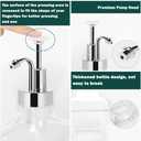Coffee Syrup Dispenser for Coffee Bar, Clear Glass Syrup Bottles with Pump, Refillable Maple Syrup Storage, Coffee Station Accessories and Organizer, 500ml, Set of 2 + Tray (Chrome Finish)