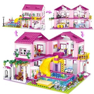Pink Girls Summer Villa Friends Building Set Compatible with Friends Construction Educational Toy for Kids Age 8-12 and Up 1018 PCS