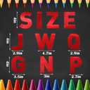 Panelee 145 Pieces 20 Sheets Large Letter Stickers 4 Inch Big Font Alphabet Letter Stickers Self Adhesive for Classroom Window Door Home Decor Mailbox Sign(Red)