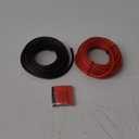10 Gauge Wire (25FT Each, Red/Black), Low Voltage Primary Automotive Wire, Battery Cable, 10AWG, Car Audio, Car Amplifier Power or Ground Cable, Translucent Jacket, CCA, with 10 Heat Shrink Tubing