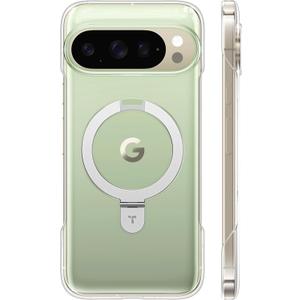 TORRAS Slim Magnetic Stand for Google Pixel 10 Pro Case/Pixel 10 Case Clear, Ultra Thin Open Edge Design, Never Yellowing, Fit for MagSafe with Kickstand, Caseless Touch Grip Ostand Case, Clear