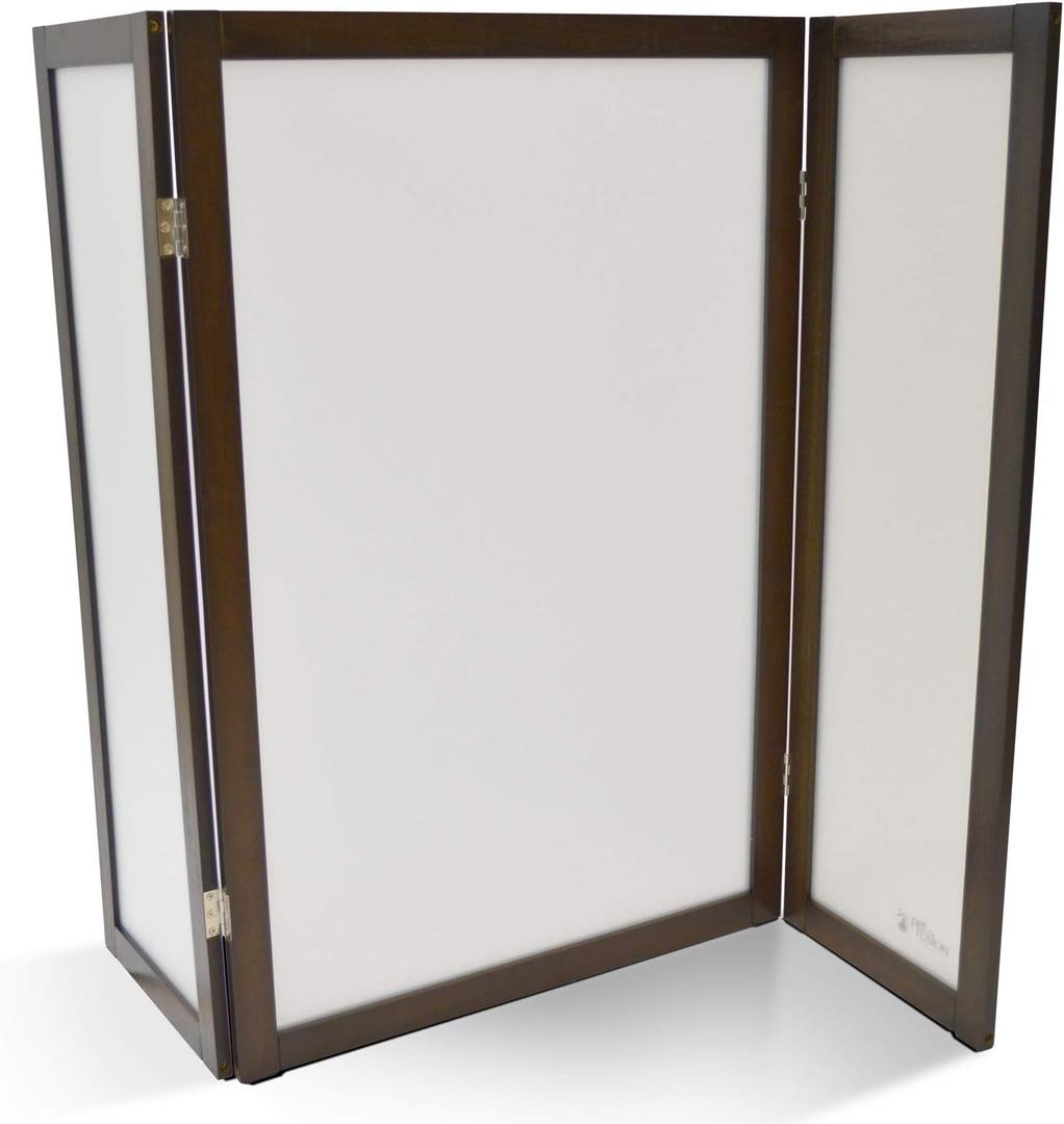 PetFusion Privacy Screen Cat Litter Box Furniture, 48"L x 0.6"W x 36"H, Walnut Brown