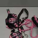 NESTROAD No Pull Dog Harness with Leash, Reflective No Choke Pet Vest Harness, Adjustable Soft Padded Dog Harness with Easy Control Handle for Small Dogs(Checkered Pink, Small)
(Sneck 11-15" chest 15-21")