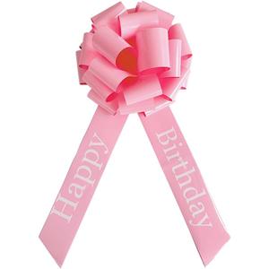 12 Inch Happy Birthday Big Pink Bow, Big Bow for Present, Party Decorations, Christmas Events Bikes,Table Decorations and Party Events Decoration ((Pink, 12 Inch (Pack of 1))