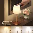 EZVALO Cordless Table Lamp IP65 Waterproof, Rechargeable Shower Lamp with 4500mAh Battery Operated, 3 Color Temps Dimmable LED Night Light for Living Room, Bathroom, Kitchen, Patio & Camping