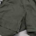 MIER Men's Quick Dry Running Shorts with Zipper Pocket Elastic Waist Athletic Workout Exercise Shorts (Medium/5" Inseam, Army Green)