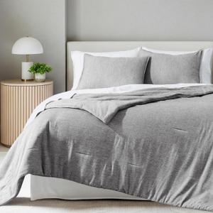 Bare Home Comforter Set - King Size - Ultra-Soft - Goose Down Alternative - Premium 1800 Series - All Season Warmth Comforter (King, Heathered Pewter)