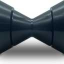3" Boat Bow Trailer Roller Assembley with End Bells with 1/2" Shaft, fits 3 Inch Boat Trailer Bracket (Black)