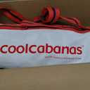 CoolCabana Beach Shade Tent - Easy Setup, UPF 50+ Protection, Large & Medium Sizes, Compact & Wind Resistant - Beach Cabana for The Whole Family - Navy Stripes, Medium, 43ft2 - 6’6” x 6’6”