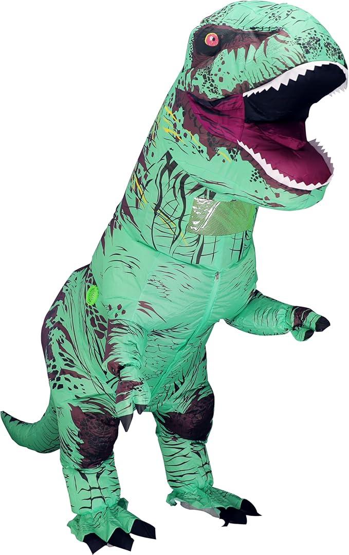 Halloween Inflatable Dinosaur Costume Adult Fancy Dinosaur Suit Blow up Trex Costume Full Body Dino Costume