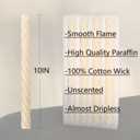 2 x 10 Inch Baby Blue Spiral Taper Candle Set, 4 Pack Unscented Dripless Long Burning Time Candlesticks for Dinner Party, Wedding Shower and Home Decoration (Ivory)