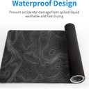 Topographic Contour Extended Big Mouse Pad Large,Gaming Mouse Pad Desk Pad,27.6x11.8 Inch Long Computer Keyboard Mouse Mat Mousepad with 3mm Non-Slip Base and Stitched Edge for Gaming and Office