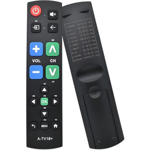 Large Button Universal TV Remote Control for Seniors, Easy to Use Simple Remote for TV, Large Buttons and Clear Layout, Ideal Universal TV Remote for Elderly and Low Vision Users