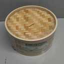 Prime Home Direct Bamboo Steamer Basket 10-Inch | 2-Tier Steamer for Cooking | 50 Liners, Chopsticks, Sauce Dish | Steaming Asian Food, Bao Buns, Chinese, Dim Sum, Dumpling, Rice, Vegetable Steam Pot