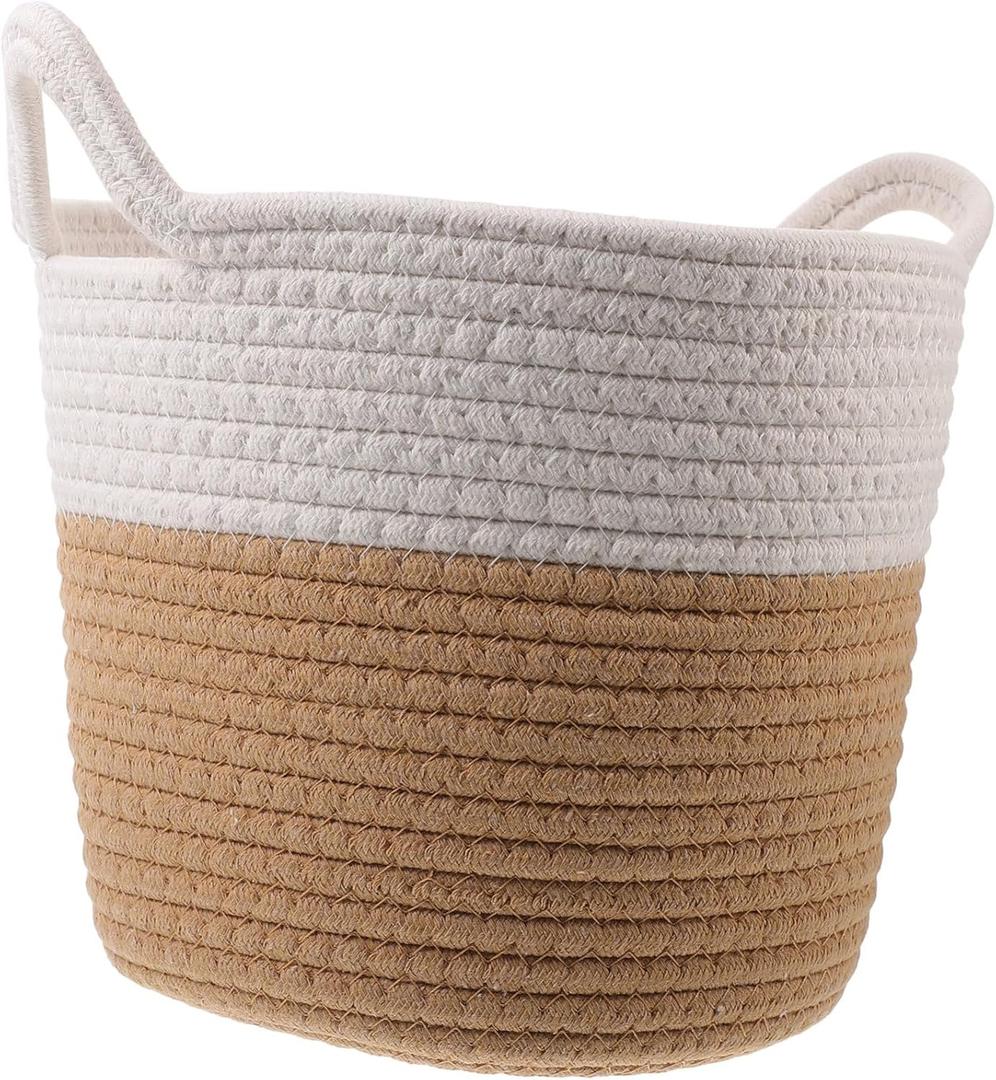 Woven Storage Basket for Indoor Plants Laundry Hamper Rope Plant Holder Durable Decorative Organizer for Home Versatile Sundries Storage