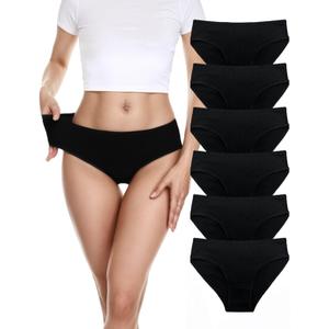 Cotton Underwear for Women – Soft, Breathable, Full Coverage Panties, Tag-Free Comfortable Briefs, Multi-Pack, Large