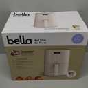 bella 4Qt Slim Air Fryer, Fits-anywhere Kitchenware, EverGood Ceramic Nonstick Coating, Adjustable Temperature, 6 Preset Cooking Options, 60 Min Auto Shutoff w Audible Tone, 3.3lb Capacity, Oatmilk