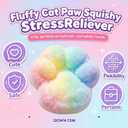 Giant Jumbo Cat Paw Squishy Toys ( 5 Inches )- Large Stress Relief Squeezee Taba Fidget Toys Kit, Large Stress Relief Taba Toys for Kids Adults,Stress Relief Party Favors Gifts for Girls & Boys