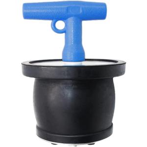 Mechanical Test, Seal, Cleanout Pipe Plug, 3-9/16 to 4-5/16 in Expandable Rubber Plug Cap Cover for Pressure, Leakage DWV Testing, Boat Handle Drain Plug with Galvanized Screw and Nut