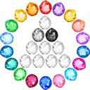60 Pack Suncatcher Crystals Ball 20 mm Crystal Prism Clear Window Rainbow Hanging Suncatchers for Wedding, Feng Shui, Gift, Christmas Tree Decoration(Multicolor)