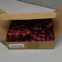 CCINEE 6 PCS Red Buffalo Plaid PVC Christmas Wreath Bows, 8.3" x 11.2" Xmas Plastic Bows Decorations Christmas Tree Ornaments for Home Party Indoor Outdoor Decoration Gift (Red and Black)