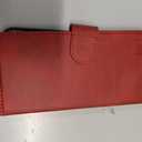 DuckSky Compatible with Samsung Galaxy S25 Edge Genuine Leather Wallet case【RFID Blocking】【4 Credit Card Holder】【Real Leather】 Flip Folio Book Phone case Cover Women Men for Samsung S25 Edge case Red