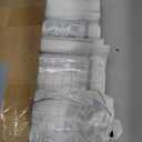 Drydiet 500 Pcs Waterproof Car Floor Mats Covers PE Plastic Protector Automotive Floor Mats Disposable Auto Vehicles Pads Car Vehicle Mat Bulk Printed with Footprint Words(15.75 x 20 Inch,White)