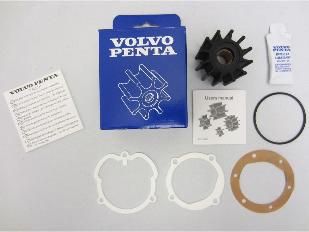 Volvo Penta Sea Water Cooling Pump Impeller Kit New OEM 4.3L,5.0L,5.7L 21951346