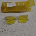 VISOONE Blue Light Blocking Glasses Square with Anti Computer Glare for Gaming Women and Men MONTANA (Large, Night Vision-clear)